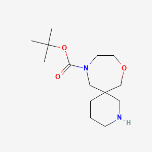 molecular formula C14H26N2O3 B1404555 叔丁基 8-氧杂-2,11-二氮杂螺[5.6]十二烷-11-羧酸酯 CAS No. 1251010-92-0