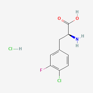 (2S)-2-Amino-3-(4-chloro-3-fluorophenyl)propanoic acid hydrochloride