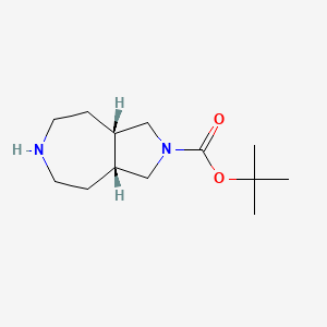 molecular formula C13H24N2O2 B1404557 顺式-2-Boc-八氢-吡咯并[3,4-D]氮杂环庚烷 CAS No. 1251013-07-6