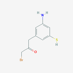 1-(3-Amino-5-mercaptophenyl)-3-bromopropan-2-one