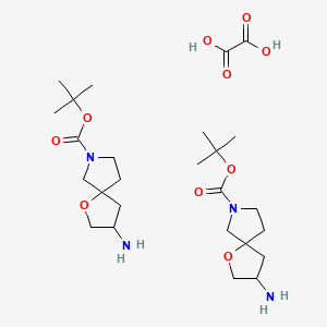 Tert-butyl 3-amino-1-oxa-7-azaspiro[4.4]nonane-7-carboxylate hemioxalate