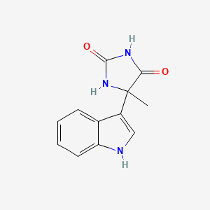 molecular formula C12H11N3O2 B14045587 5-(1H-indol-3-yl)-5-methylimidazolidine-2,4-dione 