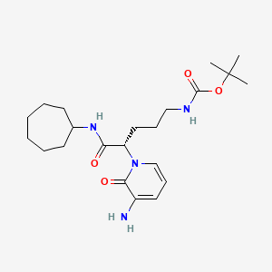 (S)-Tert-butyl (4-(3-amino-2-oxopyridin-1(2H)-YL)-5-(cycloheptylamino)-5-oxopentyl)carbamate