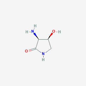 molecular formula C4H8N2O2 B14045610 (3S,4S)-3-Amino-4-hydroxypyrrolidin-2-one 