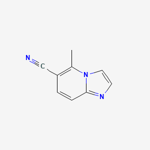 molecular formula C9H7N3 B14045617 5-Methylimidazo[1,2-a]pyridine-6-carbonitrile 