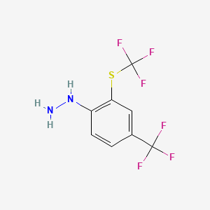 1-(4-(Trifluoromethyl)-2-(trifluoromethylthio)phenyl)hydrazine