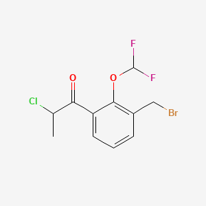 1-(3-(Bromomethyl)-2-(difluoromethoxy)phenyl)-2-chloropropan-1-one