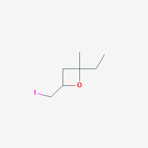 molecular formula C7H13IO B14045668 2-Ethyl-4-(iodomethyl)-2-methyloxetane CAS No. 2007921-18-6