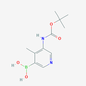 (5-((Tert-butoxycarbonyl)amino)-4-methylpyridin-3-YL)boronic acid