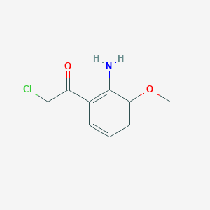 molecular formula C10H12ClNO2 B14045703 1-(2-Amino-3-methoxyphenyl)-2-chloropropan-1-one 