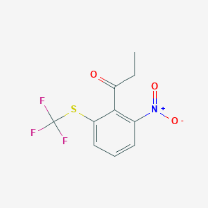 1-(2-Nitro-6-(trifluoromethylthio)phenyl)propan-1-one