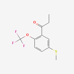 1-(5-(Methylthio)-2-(trifluoromethoxy)phenyl)propan-1-one