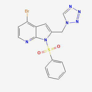 1H-Pyrrolo[2,3-b]pyridine, 4-bromo-1-(phenylsulfonyl)-2-(1H-tetrazol-1-ylmethyl)-