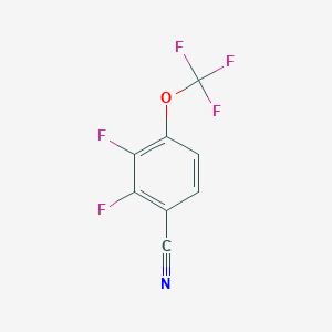 molecular formula C8H2F5NO B1404576 2,3-二氟-4-(三氟甲氧基)苯甲腈 CAS No. 1404194-78-0