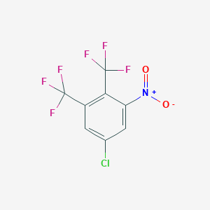 molecular formula C8H2ClF6NO2 B14045779 1,2-Bis(trifluoromethyl)-5-chloro-3-nitrobenzene 