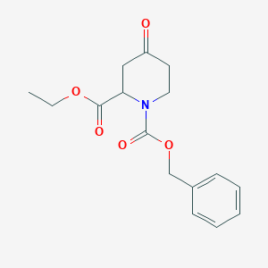 molecular formula C16H19NO5 B14045801 1-benzyl 2-ethyl (2S)-4-oxopiperidine-1,2-dicarboxylate 