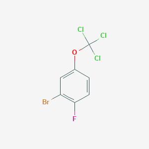 molecular formula C7H3BrCl3FO B1404582 2-Bromo-1-fluoro-4-(trichloromethoxy)benzene CAS No. 1417567-56-6