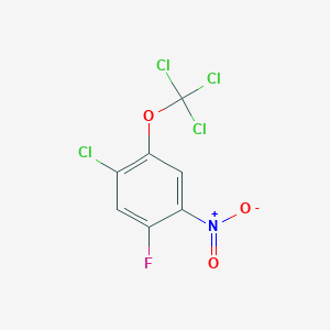 molecular formula C7H2Cl4FNO3 B1404583 1-Chloro-5-fluoro-4-nitro-2-(trichloromethoxy)benzene CAS No. 1417566-39-2