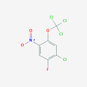 molecular formula C7H2Cl4FNO3 B1404586 1-Chloro-2-fluoro-4-nitro-5-(trichloromethoxy)benzene CAS No. 1417568-29-6