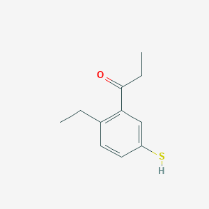 1-(2-Ethyl-5-mercaptophenyl)propan-1-one