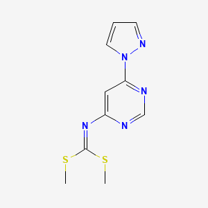 Dimethyl (6-(1H-pyrazol-1-yl)pyrimidin-4-yl)carbonimidodithioate