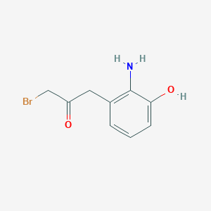 molecular formula C9H10BrNO2 B14045912 1-(2-Amino-3-hydroxyphenyl)-3-bromopropan-2-one 