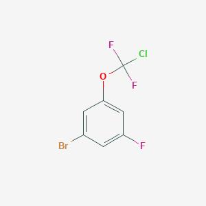 molecular formula C7H3BrClF3O B1404593 1-Bromo-3-[chloro(difluoro)-methoxy]-5-fluoro-benzene CAS No. 1417568-67-2
