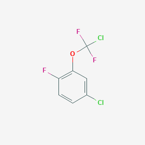 B1404595 4-Chloro-2-[chloro(difluoro)-methoxy]-1-fluoro-benzene CAS No. 1404193-68-5