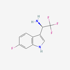 (R)-2,2,2-Trifluoro-1-(6-fluoro-1H-indol-3-YL)ethan-1-amine