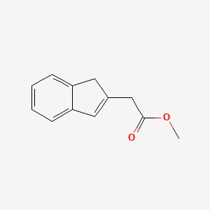 molecular formula C12H12O2 B14045990 methyl 2-(1H-inden-2-yl)acetate 