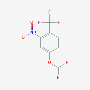 molecular formula C8H4F5NO3 B1404600 4-(二氟甲氧基)-2-硝基-1-(三氟甲基)苯 CAS No. 1227588-24-0