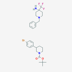 1-Benzyl-4-trifluoromethyl-piperidin-4-ylamine 3-(4-Bromo-phenyl)-piperidine-1-carboxylic acid tert-butyl ester