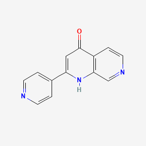 molecular formula C13H9N3O B14046011 2-(Pyridin-4-YL)-1,7-naphthyridin-4-OL 