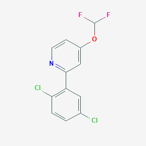 molecular formula C12H7Cl2F2NO B14046021 2-(2,5-Dichlorophenyl)-4-(difluoromethoxy)pyridine 