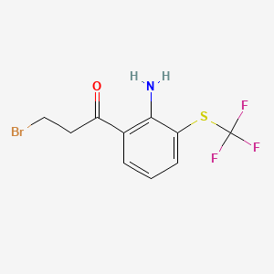 1-(2-Amino-3-(trifluoromethylthio)phenyl)-3-bromopropan-1-one