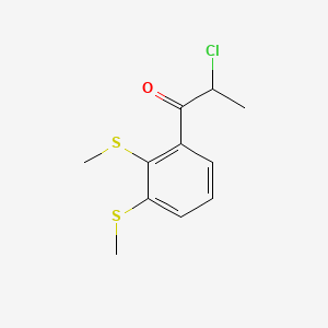 molecular formula C11H13ClOS2 B14046049 1-(2,3-Bis(methylthio)phenyl)-2-chloropropan-1-one 