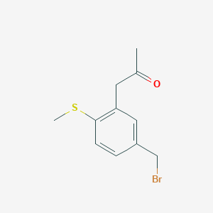 1-(5-(Bromomethyl)-2-(methylthio)phenyl)propan-2-one