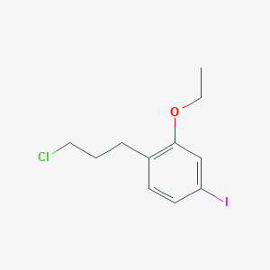 molecular formula C11H14ClIO B14046054 1-(3-Chloropropyl)-2-ethoxy-4-iodobenzene 