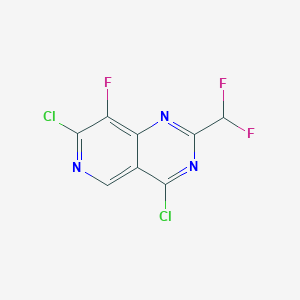 4,7-Dichloro-2-(difluoromethyl)-8-fluoropyrido[4,3-D]pyrimidine