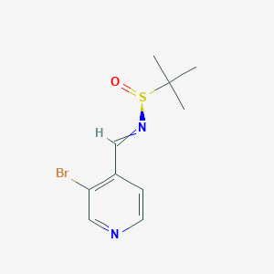 (S,E)-N-((3-Bromopyridin-4-YL)methylene)-2-methylpropane-2-sulfinamide