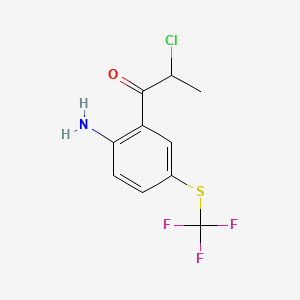 1-(2-Amino-5-(trifluoromethylthio)phenyl)-2-chloropropan-1-one