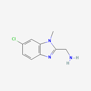 (6-Chloro-1-methyl-1H-benzo[d]imidazol-2-yl)methanamine