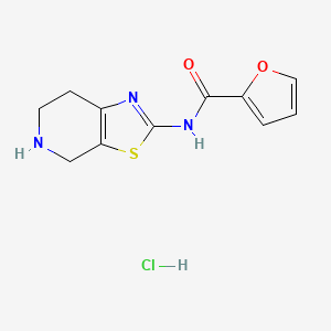 molecular formula C11H12ClN3O2S B1404614 N-(4,5,6,7-四氢[1,3]噻唑并[5,4-c]吡啶-2-基)-2-呋喃酰胺盐酸盐 CAS No. 1351643-52-1