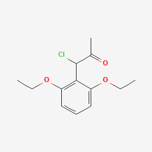 molecular formula C13H17ClO3 B14046171 1-Chloro-1-(2,6-diethoxyphenyl)propan-2-one 