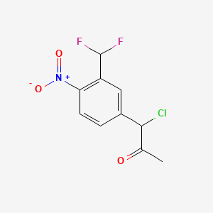 1-Chloro-1-(3-(difluoromethyl)-4-nitrophenyl)propan-2-one