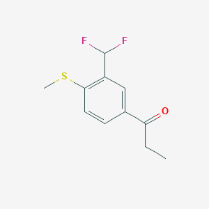 1-(3-(Difluoromethyl)-4-(methylthio)phenyl)propan-1-one