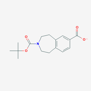 molecular formula C16H20NO4- B14046191 3H-3-Benzazepine-3,7-dicarboxylic acid, 1,2,4,5-tetrahydro-, 3-(1,1-dimethylethyl) ester 