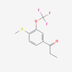 1-(4-(Methylthio)-3-(trifluoromethoxy)phenyl)propan-1-one