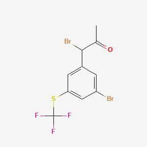 1-Bromo-1-(3-bromo-5-(trifluoromethylthio)phenyl)propan-2-one