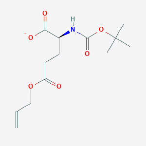 molecular formula C13H20NO6- B14046236 L-Glutamic acid, N-[(1,1-dimethylethoxy)carbonyl]-, 5-(2-propen-1-yl) ester 